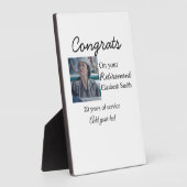 退職時のおめでとう追加の写真名日付mi フォトプラーク (側面)