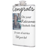 退職時のおめでとう追加の写真名日付mi フラスク (左)