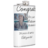 退職時のおめでとう追加の写真名日付mi フラスク (右)