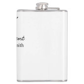 退職時のおめでとう追加の写真名日付mi フラスク (裏面)