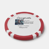 退職時のおめでとう追加の写真名日付mi ポーカーチップ (シングル)