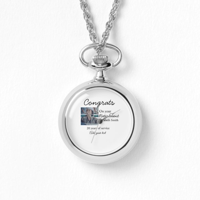 退職時のおめでとう追加の写真名日付mi 腕時計 (正面)
