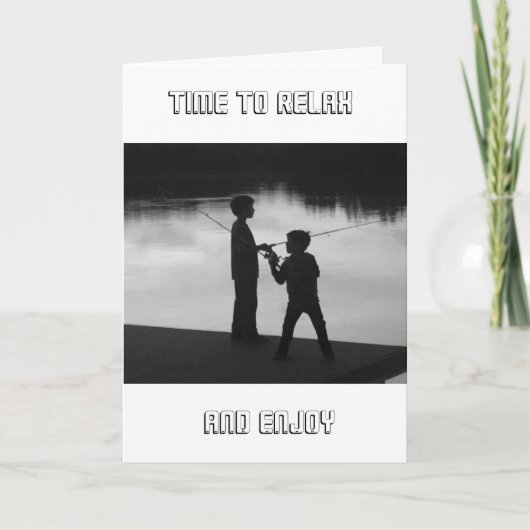 *退職時リラックス間****退職おめでとう*** カード (正面)