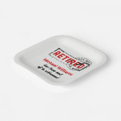 退職時旅行ポストスタンプグランジ ペーパープレート (傾斜あり)