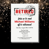 退職時旅行ポストスタンプグランジ 招待状