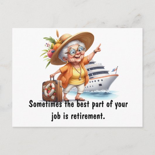 退職最高のの一部 ポストカード (正面)