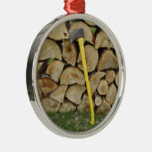 退職木山および斧 メタルオーナメント (右)