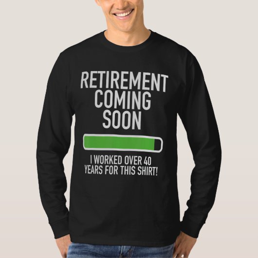 退職来が間もなく40Y以退職した上で働いた Tシャツ (正面)