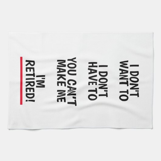 退職用おもしろいギフトキッチンタオル キッチンタオル (横)