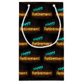 退職用のネオンの看板 スモールペーパーバッグ (裏面)