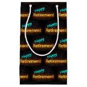 退職用のネオンの看板 スモールペーパーバッグ (正面)