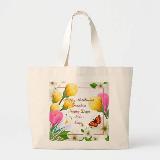 退職用トートバッグ ラージトートバッグ (正面)