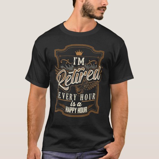 退職男性へした退職した Tシャツ (正面)