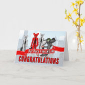 退職祝いおもしろいラットレーステーマ カード (黄色い花)