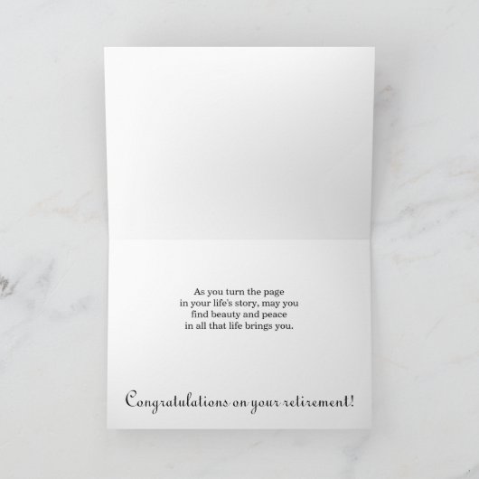 退職祝いウッズレイク カード (内部)