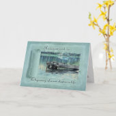 退職祝いウッズレイク カード (黄色い花)