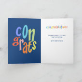 退職祝いカラフルタイポグラフィ カード (内部)