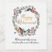 退職祝いギフト ワインラベル (シングルラベル)