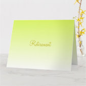 退職祝いサニーイエロー紙 カード (黄色い花)