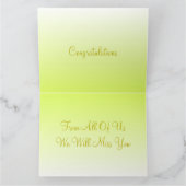 退職祝いサニーイエロー紙 カード (内部)