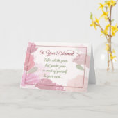 退職祝いバラ花 カード (黄色い花)