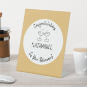 退職祝いパーソナライズされたパーティー 台座サイン (インサイチュ)