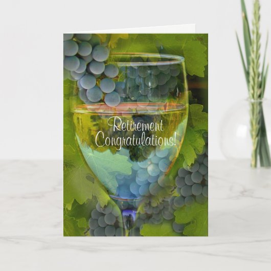退職祝いワインユーモア カード (正面)
