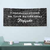 退職祝い名白黒フローラ 横断幕 (トレードショー)