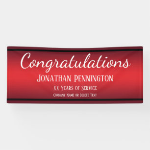 退職祝い年の赤 横断幕