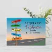 退職祝い案内標識 名前 招待状 (スタンド正面)