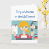 退職祝い楽しむの時**日** カード (黄色い花)