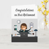 退職祝い楽しむの時**日** カード (黄色い花)