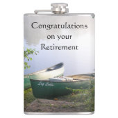 退職祝い次の冒険 フラスク (正面)