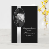 退職祝い – エレガントバラ カード (黄色い花)