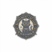 退職祝い 猫 ネコ好き お父さん ギフト - 退職ネコ シール (正面)