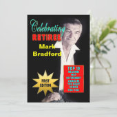 退職祝賀会招待状 - 雑誌の表紙 招待状 (スタンド正面)