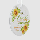 退職私は私の庭のフローラひまわり オーナメント (正面)