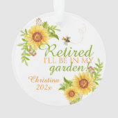 退職私は私の庭のフローラひまわり オーナメント (裏面)