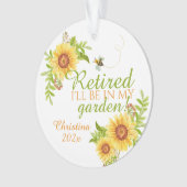 退職私は私の庭のフローラひまわり オーナメント (正面)