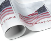 退職米国の旗の包装紙 ラッピングペーパー (ロールコーナー)