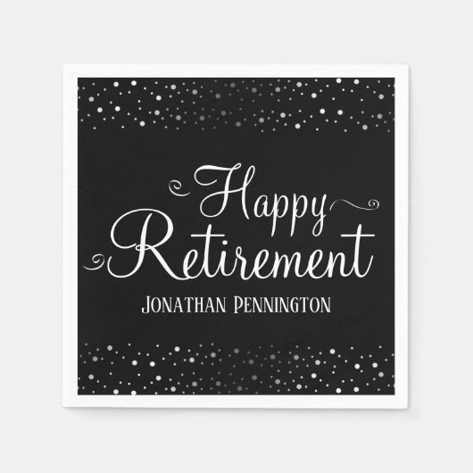 退職紙吹雪 スタンダードカクテルナプキン (正面)