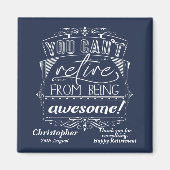 退職素晴らし青モダン退職引用文 マグネット (正面)