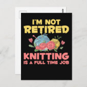 退職編み編み糸退職した愛好家 ポストカード (正面/裏面)