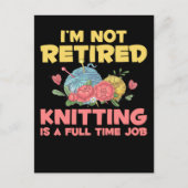 退職編み編み糸退職した愛好家 ポストカード (正面)