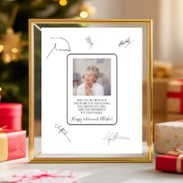 退職署名 – ゲストはメモリに署名できる フォトプリント           