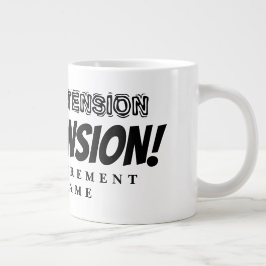 退職者おもしろいへの大きな退職用コーヒーマグの贈り物 ジャンボコーヒーマグカップ (右)