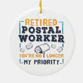 退職者が自分の優先順位ではない退職した セラミックオーナメント (裏面)