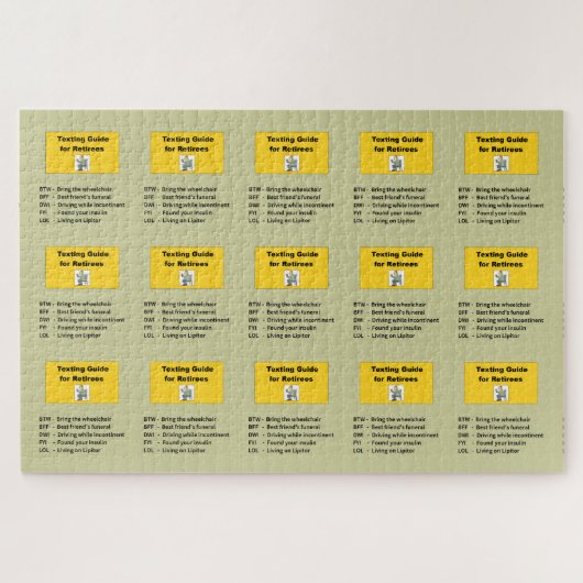 退職者のためのメールや文字を打つガイド ジグソーパズル (横)