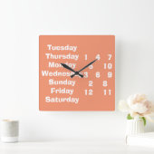 退職者のための時計は何でも、何時でも スクエア壁時計 (ホーム)