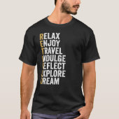 退職者のための面白い退職頭字語の意味 退職ギフト Tシャツ (正面)